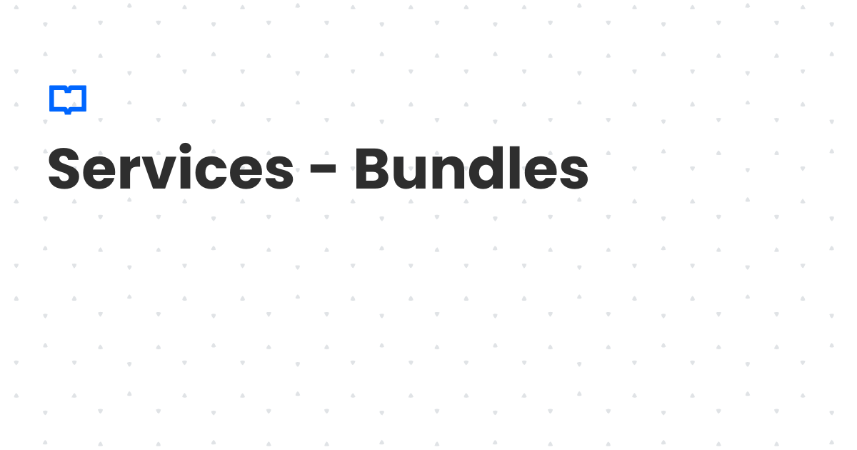 Services - Bundles | Client Diary Knowledgebase