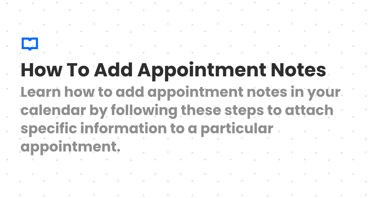How To Add Appointment Notes | Client Diary Knowledgebase