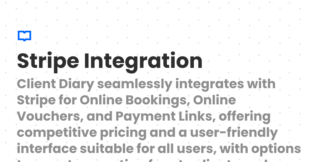 Stripe Integration | Client Diary Knowledgebase