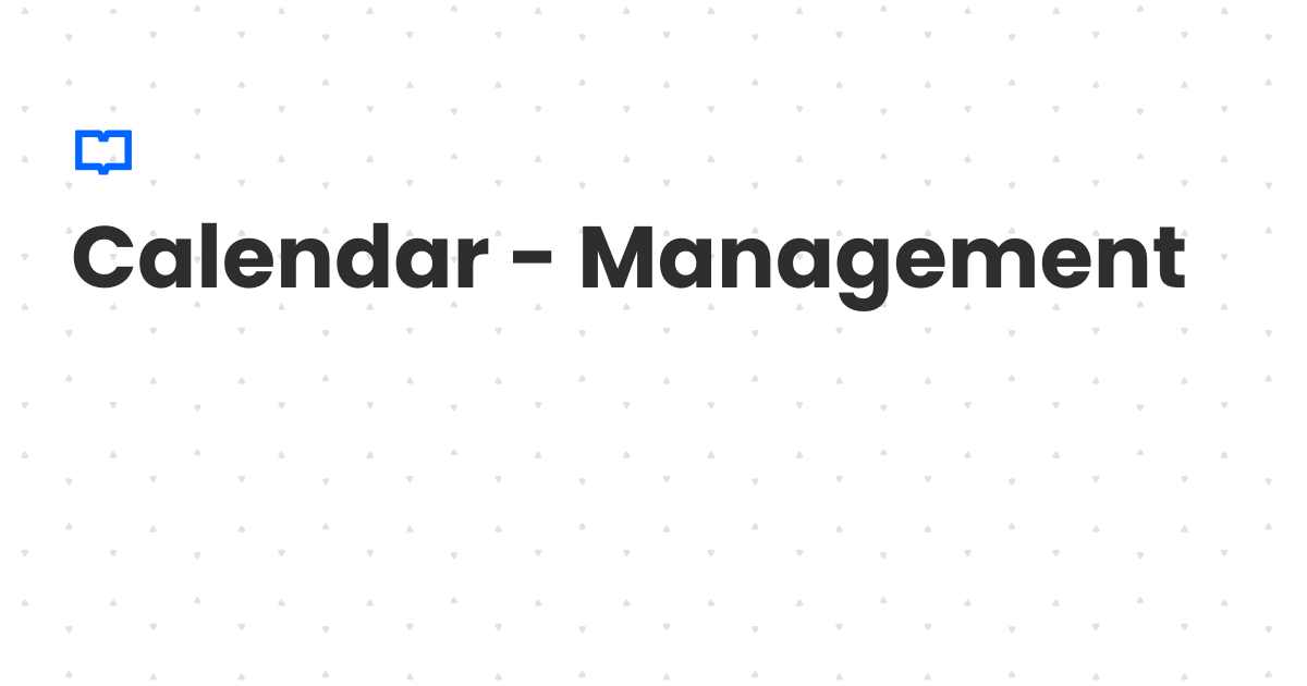 Calendar - Management | Client Diary Knowledgebase