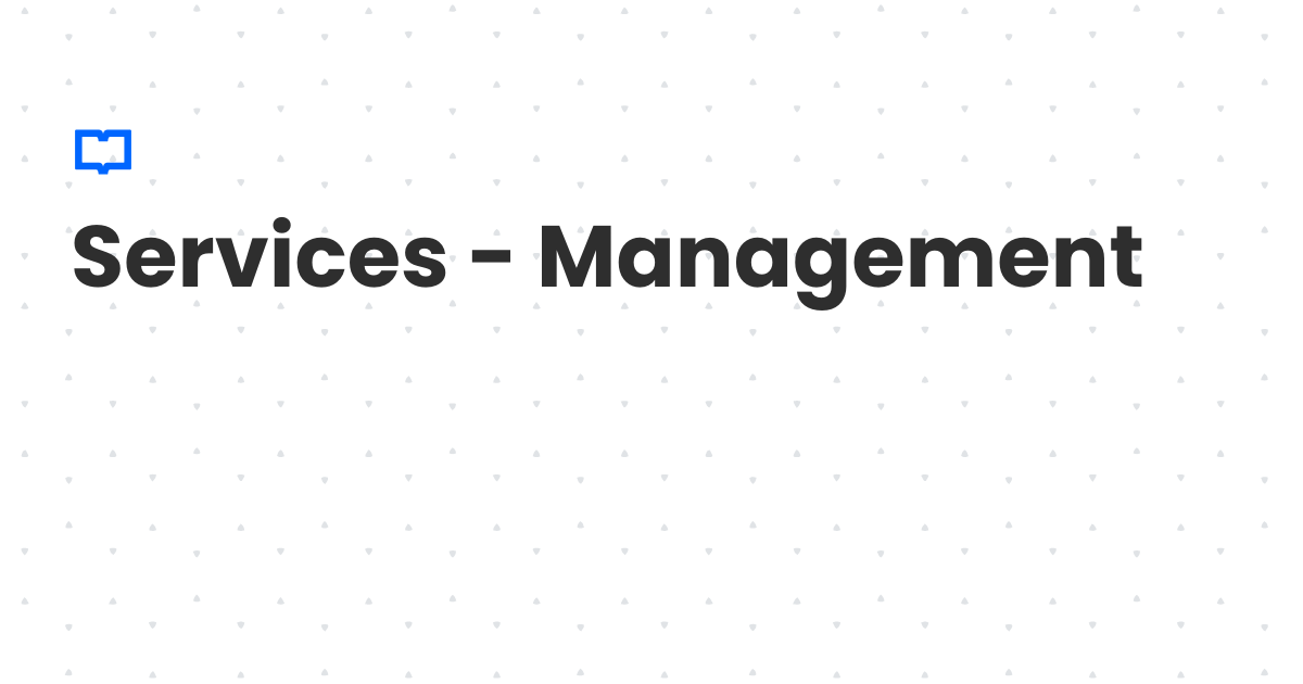 Services - Management | Client Diary Knowledgebase